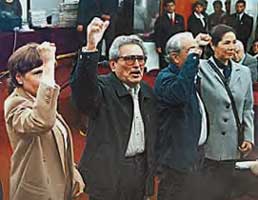 El Dr. Abimael Guzmán en la audiencia pública del 5 de noviembre de 2004