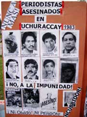 Memoria de la publicación del Informe Final de la CVR - Periodistas asesinados en Uchuraccay