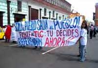 Marcha de protesta contra el Tratado de Libre Comercio