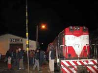 Bloqueo e ferrocarril en Acoria