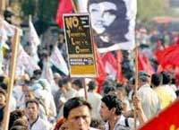 Protestas contra el TLC en Lima