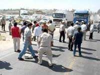 Protesta de camioneros en Arequipa