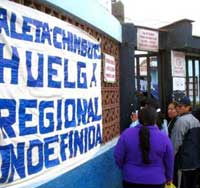 Huelga de trabajadores de Salud de Chimbote