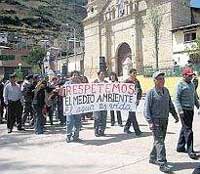 Marcha contra la minería en Angaraes