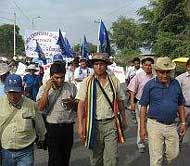 Protesta contra la minera Majaz