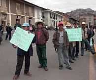 Protesta de comuneros contra minera Miskimayo