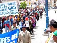 Marcha de la población del Cusco