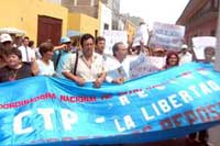 Protesta de despedidos en Trujillo