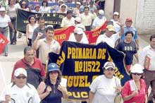 Protesta de maestros en Motupe (Lambayeque)