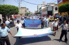 Protesta de docentes universitarios en Piura