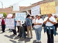 Protesta contra fraude electoral en Tacna