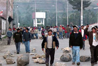Protestas de estudiantes en Andahuaylas