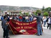 Protesta de estudiantes en Ayacucho