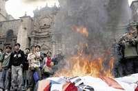 Protesta de estudiantes en Cusco