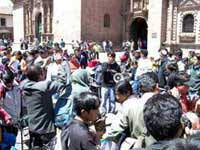Protesta de estudiantes de Cusco
