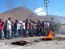 Bloqueo de estudiantes de Agronomía en Huanuco