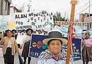 Manifestación de los familiares de víctimas del genocidio en Ayacucho