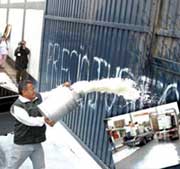 Protesta de ganaderos en Trujillo