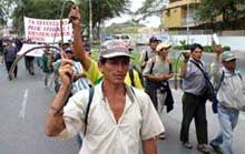 Manifestación en Huancabamba contra la minera Majaz
