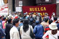 Huelga de los trabajadores judiciales en Huancayo