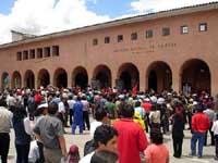 Manifestación de maestros en Huaraz