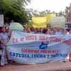 Protesta de maestros contratados en Iquitos