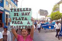 Protesta de maestros de Piura