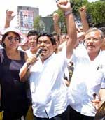 Manifestación de los médicos del Ministerio de Salud en Lima