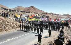 Huelga de mineros en Casapalca