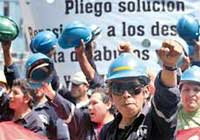 Marcha de mineros en Lima