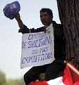 Protesta de mineros en Lima