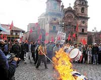 Jornada de lucha de la CGTP en Cusco