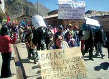 Paro regional en Huancavelica