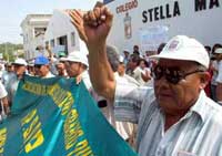 Protesta de pensionistas en Islay