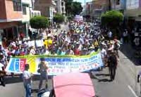 Protesta de la población de Alto Piura