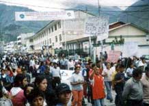 Protesta contra la presidenta regional en Abancay