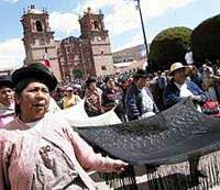 Protesta de cocaleros en Puno