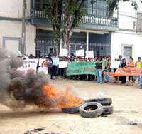 Protesta de trabajadores de la azucarera Tumán
