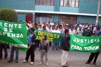 Protesta de trabajadores de Tumán