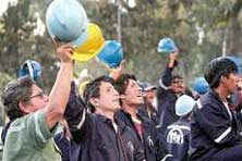 Protesta de mineros en Lima