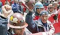 Protesta de mineros de Casapalca