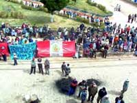 Protesta de pobladores de Pucará (Puno)