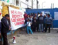 Protesta de trabajadores portuarios de Ilo