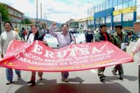 Marcha de protesta de los trabajadores de Salud en Cusco