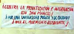 Contra la privatización del comedor de San Marcos