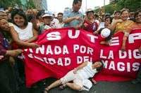 Manifestación de los maestros de Lima