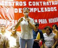 Protesta de maestros en Lima