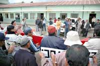 Paro de trabajadores del Ministerio de Transporte en Junín