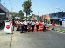 Marcha de estudiantes en Ica