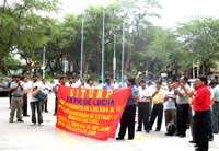 Protesta de los trabajadores de la Universidad de Piura